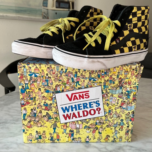 Vans Limited Edition Where's Waldo? Sk8-Hi Big Kid Size 4.5 or Womens Si… - Picture 1 of 16